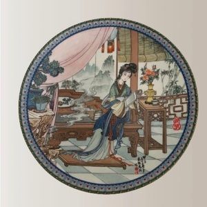 6th plate Beauties of the Red Mansion Ying-chun, box, papers 1987